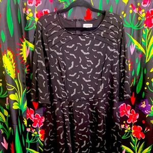 Unique Vintage Black bat dress size 2x 18